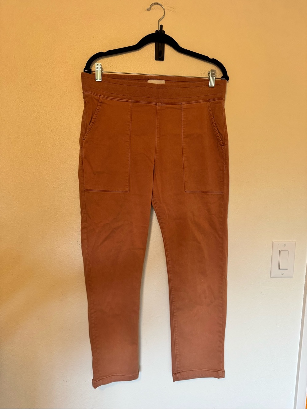 DU/ER Womens No Sweat Everyday Pants Joggers Stretch Orange Medium